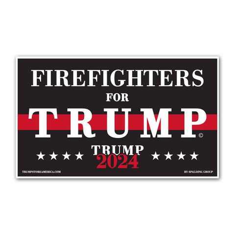 FireFighters for Trump Vinyl 5' x 3' Banner