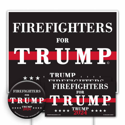 Yard Sign Kit - FireFighters for Trump