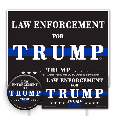 Yard Sign Kit - Law Enforcement for Trump