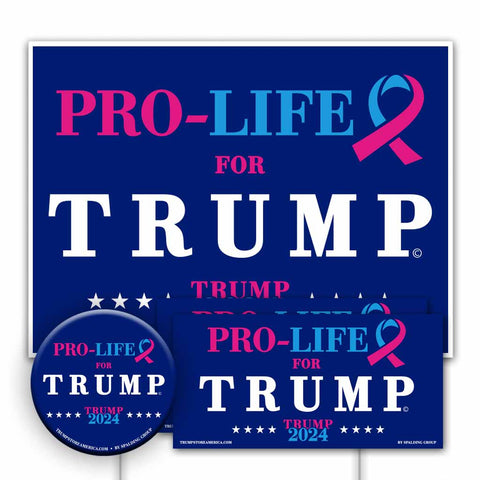 Yard Sign Kit - Pro-Life for Trump 2024