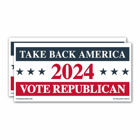 (Pack of 2) Bumper Sticker - "Vote Republican 2024"