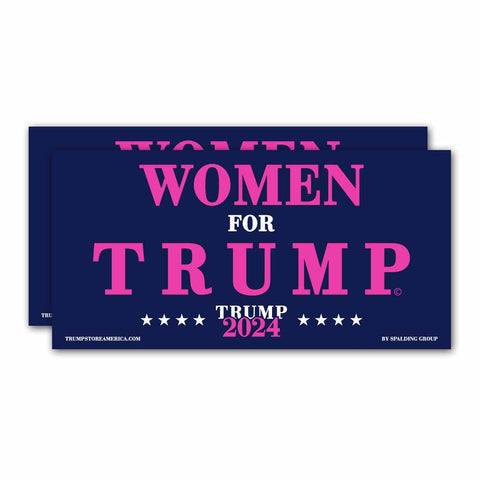 (Pack of 2) Women for Trump 2024 Bumper Sticker